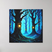 Dunkle Fantasy-Augenwald-Design Leinwanddruck (Vorderseite)