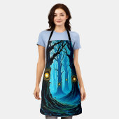 Dunkle Fantasy-Augenwald-Design Schürze (Getragen)