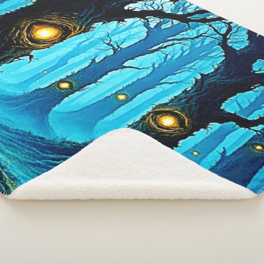 Dunkle Fantasy-Augenwald-Design Sherpadecke (3/4)