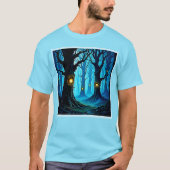 Dunkle Fantasy-Augenwald-Design T-Shirt (Vorderseite)