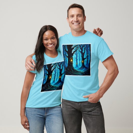 Dunkle Fantasy-Augenwald-Design T-Shirt (Unisex)