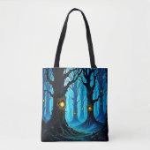 Dunkle Fantasy-Augenwald-Design Tasche (Vorderseite)
