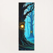 Dunkle Fantasy-Augenwald-Design Yogamatte (Rückseite)