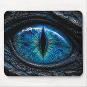 Dunkle Fantasy Blaues Drachenauge Mousepad (Vorne)