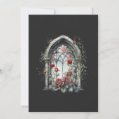 Dunkle Fantasy Castle Gothic Wedding QR Code Einladung (Rückseite)