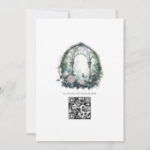 Dunkle Fantasy Castle Gothic Wedding QR Code Einladung (Rückseite)