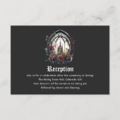 Dunkle Fantasy Castle Gotische Hochzeit Begleitkarte (Vorderseite)