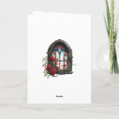 Dunkle Fantasy Castle Gotische Hochzeit Dankeskarte (Rückseite)