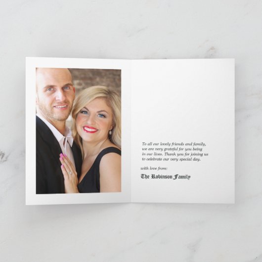 Dunkle Fantasy Castle Gotische Hochzeit Dankeskarte (Innenseite)