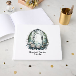 Dunkle Fantasy Castle Gotische Hochzeit Gästebuch