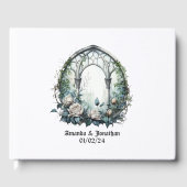 Dunkle Fantasy Castle Gotische Hochzeit Gästebuch (Vorderseite)