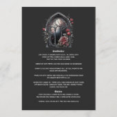 Dunkle Fantasy Castle Gotische Hochzeit Menükarte (Rückseite)