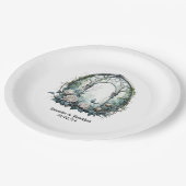 Dunkle Fantasy Castle Gotische Hochzeit Pappteller (Schrägansicht)