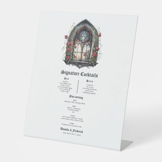 Dunkle Fantasy Castle Gotische Hochzeit Sockelschild (Vorderseite)