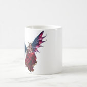 Dunkle Fantasy Fee Königin mit Schmetterlingsflüge Kaffeetasse (Mittel)