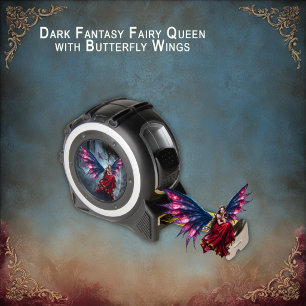 Dunkle Fantasy Fee Königin mit Schmetterlingsflüge Maßband