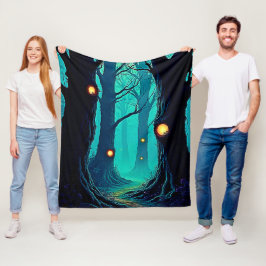 Dunkle Fantasy Forest Mystery Fleecedecke