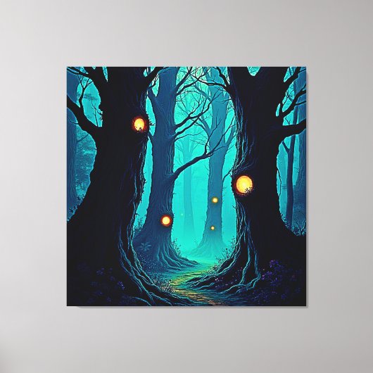 Dunkle Fantasy Forest Mystery Leinwanddruck (Vorderseite)