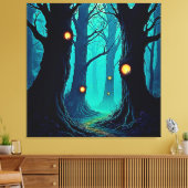 Dunkle Fantasy Forest Mystery Leinwanddruck (Insitu (Wohnzimmer))