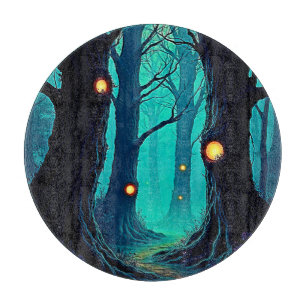Dunkle Fantasy Forest Mystery Schneidebrett