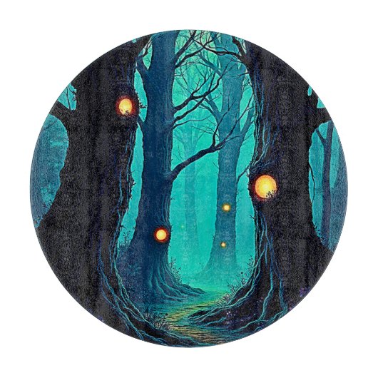 Dunkle Fantasy Forest Mystery Schneidebrett (Vorderseite)