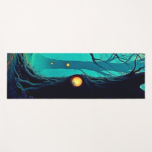 Dunkle Fantasy Forest Mystery Yogamatte (Vorderseite (Horizontal))
