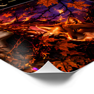 Dunkle Fantasy-Gotik-Hexe und Halloween-Schaumstof Poster