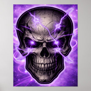 Dunkle Fantasy-Gotische Schädel-Wandkunst Poster