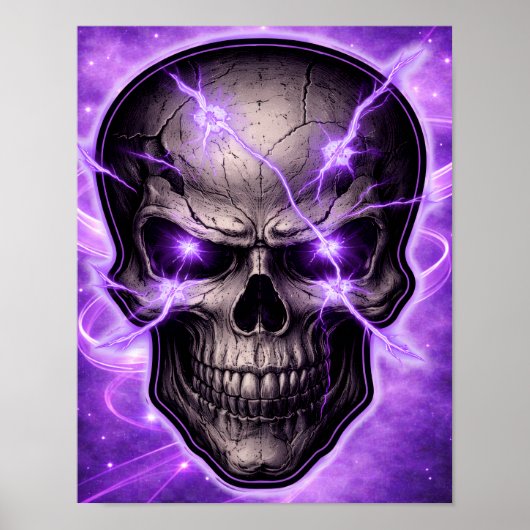 Dunkle Fantasy-Gotische Schädel-Wandkunst Poster (Vorne)