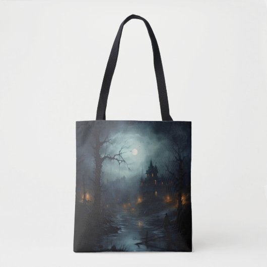 Dunkle Fantasy Horror Landschaft Tasche (Vorderseite)