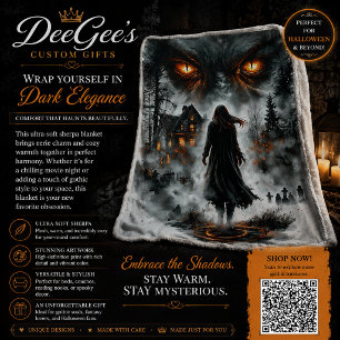 Dunkle Fantasy-Monster-Augen und spooky Friedhof Sherpadecke
