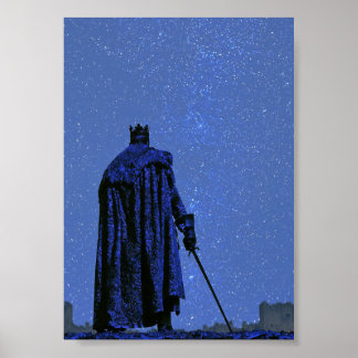 Dunkle Fantasy Roter Umhang Ritter Poster