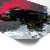 Dunkle Fantasy-Samurai-Plakat  Poster (Ecke)