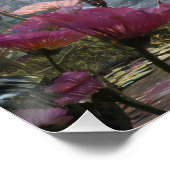 Dunkle Fantasy Schmetterling Regenbogen Florale Ku Poster (Ecke)