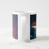 Dunkle Fantasy-Waldkunst-Kaffeetasse Jumbo-Tasse (Rückseite)