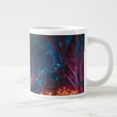Dunkle Fantasy-Waldkunst-Kaffeetasse Jumbo-Tasse (Rechts)