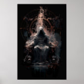 Dunkle Fantasy-Zauberer-Thron Okkulte Wandkunst Poster (Vorne)