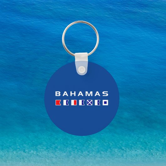 Dunkle Farbe der Bahamas maritimen Signalflags Schlüsselanhänger