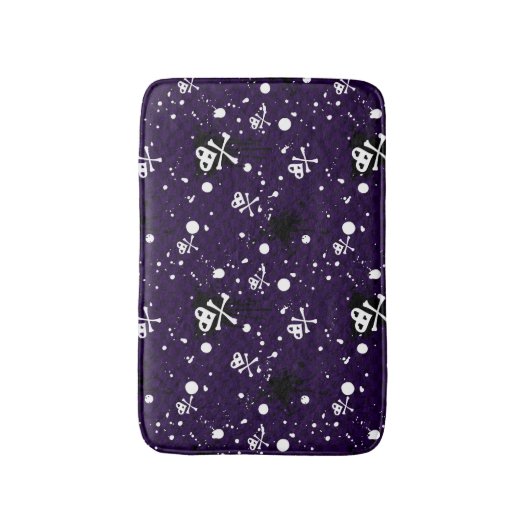 Dunkle FarbeEmo Muster mit Farbe Badematte (Vorderseite Vertikal)