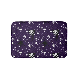 Dunkle FarbeEmo Muster mit Farbe Badematte