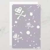 Dunkle FarbeEmo Muster mit Farbe Briefpapier (Vorne/Hinten)