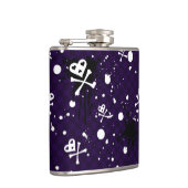 Dunkle FarbeEmo Muster mit Farbe Flachmann (Rechts)