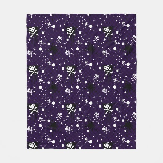 Dunkle FarbeEmo Muster mit Farbe Fleecedecke (Vorderseite)