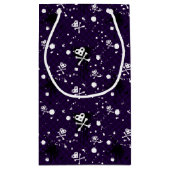 Dunkle FarbeEmo Muster mit Farbe Kleine Geschenktüte (Rückseite)