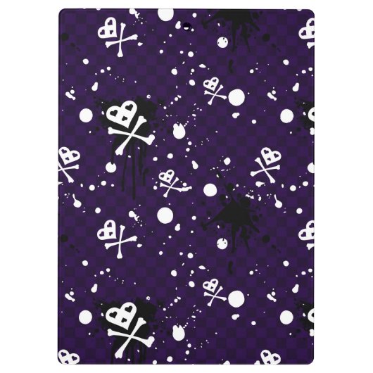 Dunkle FarbeEmo Muster mit Farbe Klemmbrett (Rückseite)