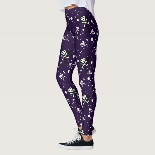 Dunkle FarbeEmo Muster mit Farbe Leggings (Links)