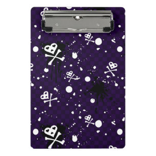 Dunkle FarbeEmo Muster mit Farbe Mini Klemmbrett