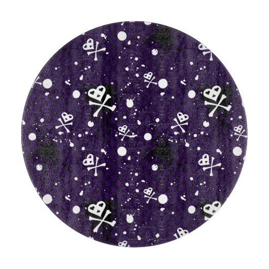 Dunkle FarbeEmo Muster mit Farbe Schneidebrett (Vorderseite)