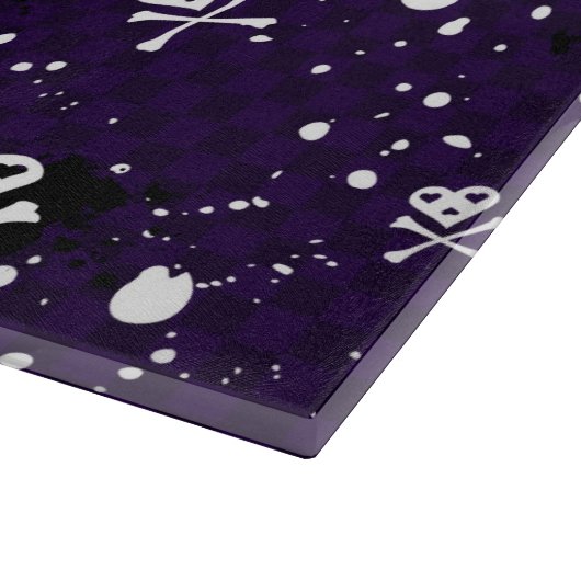 Dunkle FarbeEmo Muster mit Farbe Schneidebrett (Ecke)