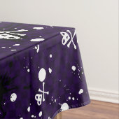 Dunkle FarbeEmo Muster mit Farbe Tischdecke (Beispiel)